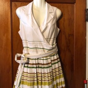 Jones New York white Striped Dress Size 12